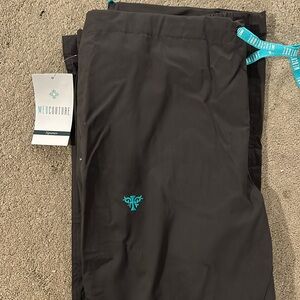 Medium Medcouture gray and teal scrub pants